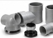 Wetpipe PVC pipe fittings including elbows, tees, reducers and couplings for municipal pipelines
